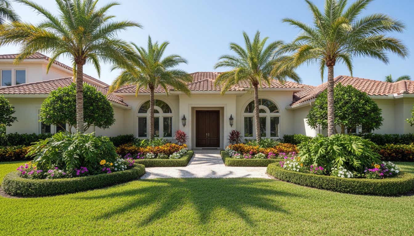 GreenLeaf Landscaping technician at work in a South Florida home