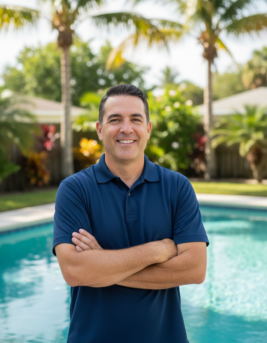 Rafael & Diana Cruz, owners of BlueWave Pool Service